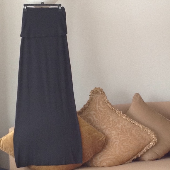 🔴 SKIMS - Black Onyx Cloud Fold Over Long Skirt - Picture 4 of 7